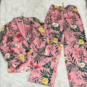 Rachel Zoe Pink Floral Pantsuit